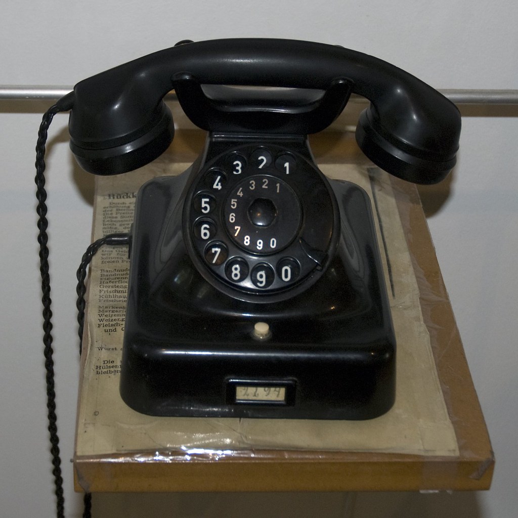 An old rotary telephone, a reminder of how contact used to work
