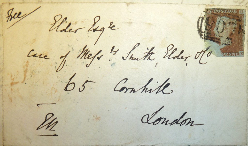 A vintage envelope addressed in careful handwriting